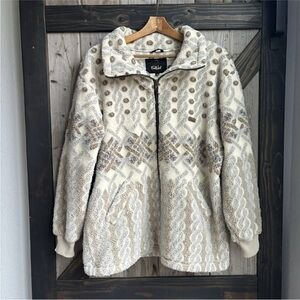 Far West vintage sherpa fleece coat size large
